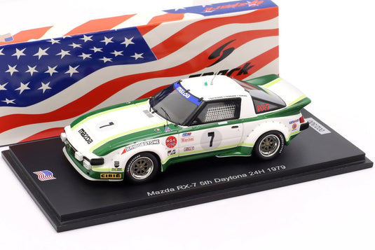 Mazdaマツダ RX-7 #7 1979 デイトナ24時間レース ホワイト / Spark 1/43 ミニカー