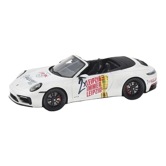 Porscheポルシェ 911 992 Carrera 4 GTS カブリオレ RB Leipzig カップウィナー 2023 ホワイト / Spark 1/43 ミニカー