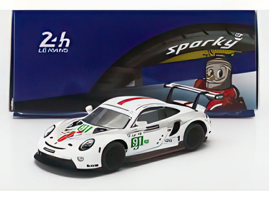 PORSCHE 911 991-2 4.2L チーム ポルシェ GT N 91 優勝 LMGTE PROクラス ル・マン24時間 2022 ジャンマリア・ブルーニ リチャード・リーツ フレデリック・マコヴィエツキ ホワイト グレー レッド/ Spark 1/64 ミニカー