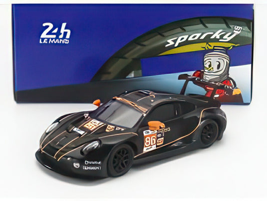 PORSCHE 911 991 RSR 19 4 2L チーム GR RACING 86号車 2022年 ルマン24時間 M.WAINWRIGHT R.PERA B.BARKER マットブラック/オレンジ/ Spark 1/64 ミニカー