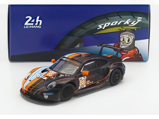 PORSCHE 911 991-2 RSR-19 4.2L チーム GR レーシング N 86 3位 LMGTEクラス ル・マン24時間 2023 B.バーカー R.ペラ M.ウェインライト オレンジ ライトブルー ブラック/ Spark 1/64 ミニカー