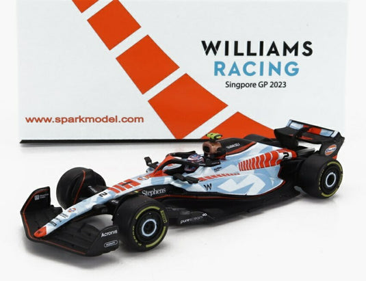 WILLIAMS F1 FW45 チーム Williams Racing Gulf N 2 シンガポールGP 2023 ローガン・サージェント ライトブルー / Spark 1/64 ミニカー