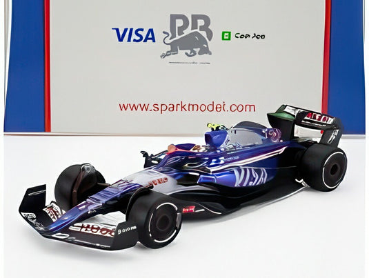 RACING BULLS F1 VCARB01 VISA CASH APP N22 2024年シーズン 角田裕毅 ブルー/ホワイト/ Spark 1/64 ミニカー