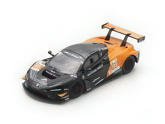 McLAREN 720S GT3 EVO United Autosports No.95 2024 ルマン24時間 佐藤万璃音 ブラック オレンジ/ Spark 1/64 ミニカー