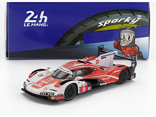 PORSCHE 963 ペンスキーモータースポーツ No.6 2024 ルマン24時間 4位 レッド ホワイト ブラック/ Spark 1/64 ミニカー