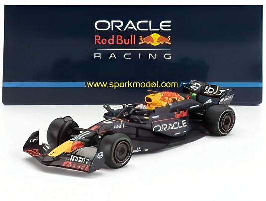 RED BULL F1 RB20 ORACLE No1 世界チャンピオン ブラジルGP 優勝 2024 Mフェルスタッペン ブルーイエローレッド/ Spark 1/64 ミニカー