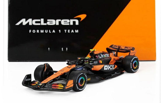 McLAREN F1 MCL38 アブダビGP優勝 2024 ランドノリス オレンジブラック/ Spark 1/64 ミニカー