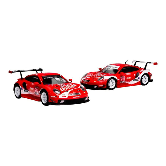 Porscheポルシェ 911 RSR #911 #912 Coca-Cola プチ・ルマン 2019 2台セット / Spark 1/64 ミニカー