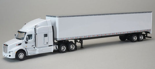 Peterbilt 579 スリーパーキャブ 53フィート トレーラー ブランク ホワイト シングルリアドア / SPECCAST 1/64 建設機械模型 工事車両