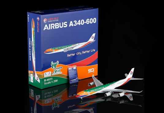 中国東方航空 China Eastern Airlines エアバス A340-600 "Expo 2010 Better City Better Life" B-6055 Flaps Down / SQ Wings 1/200 飛行機模型 旅客機