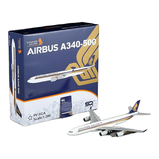 シンガポール航空 Singapore Airlines エアバス A340-500 9V-SGA Flaps Down / SQ Wings 1/200 飛行機模型 旅客機
