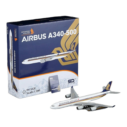 シンガポール航空 Singapore Airlines エアバス A340-500 9V-SGE Flaps Down / SQ Wings 1/200 飛行機模型 旅客機