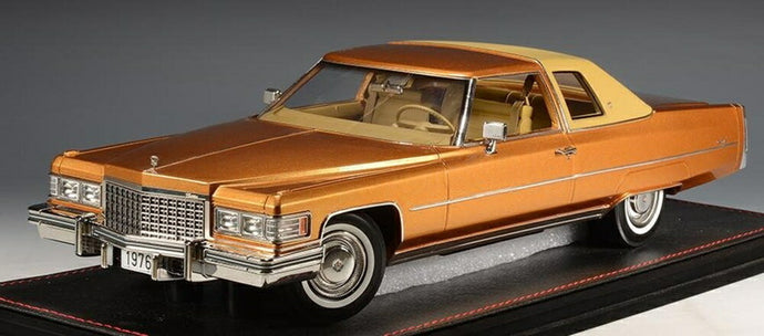【予約】2026年発売予定CADILLAC COUPE DE VILLE 1976 アンバーライト ファイアミスト/ STAMP-MODELS 1/18 83台限定ミニカー