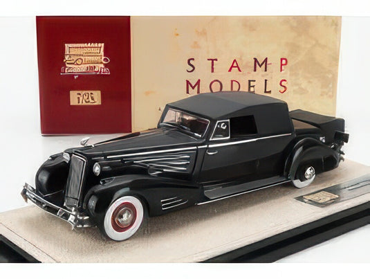 CADILLAC 452D V16 VICTORIA CONVERTIBLE CLOSED 1934 BLACK GREY/STAMP-MODELS 1/43ミニカー