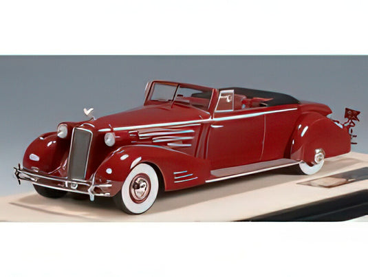 【予約】2025年発売予定CADILLAC  452D V16 VICTORIA CABRIOLET OPEN 1934  MAROON RED/STAMP-MODELS 1/43ミニカー