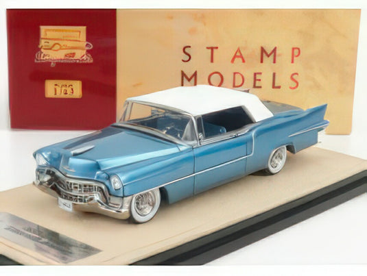CADILLAC - ELDORADO BIARRITZ 1955 CLOSED TOP - BAHAMA BLUE MET/STAMP-MODELS 1/43ミニカー