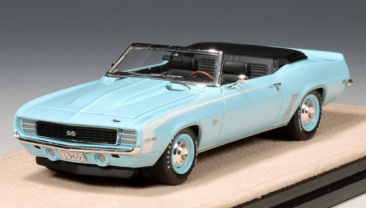 【予約】8-10月以降発売予定CHEVROLET カマロ SS/RS カブリオレ オープン 1969 ライトブルー / STAMP-MODELS 1/43 ミニカー