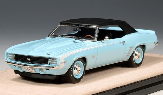 【予約】8-10月以降発売予定CHEVROLET カマロ SS/RS カブリオレ クローズ 1969 ライトブルー ブラック / STAMP-MODELS 1/43 ミニカー