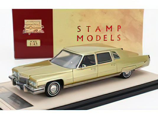 CADILLAC - FLEETWOOD 75 LIMOUSINE 1973 - GOLD METSTAMP-MODELS 1/43ミニカー