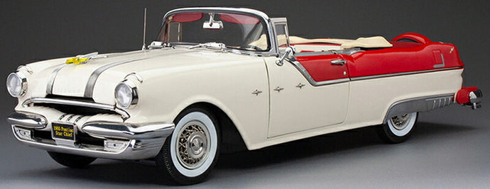 1955 Pontiac Star Chief オープン コンバーチブル ボレロレッド キャッスルグレー / Sun Star 1/18 ミニカー