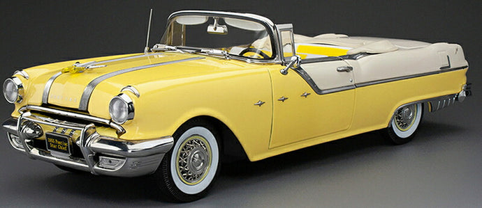 1955 Pontiac Star Chief オープン コンバーチブル ホワイトミスト アヴァロンイエロー / Sun Star 1/18 ミニカー