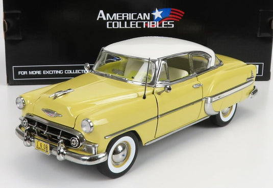 CHEVROLETシボレー BEL AIR COUPE 1953 YELLOW WHITE / SUN-STAR 1/18 ミニカー