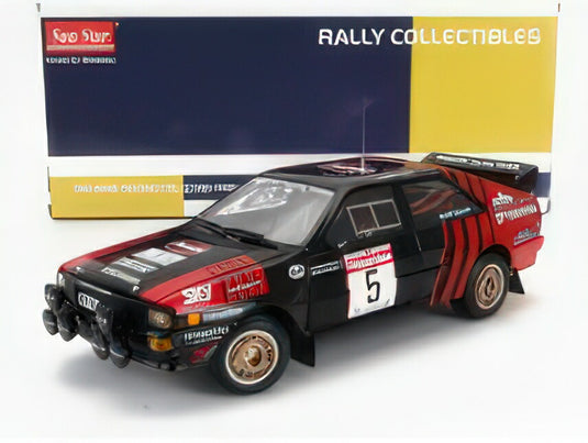 AUDI - QUATTRO A2 N 5 4th RALLY CIRCUIT DES ARDENNES 1986 JOHN BOSCH - STEVE BOND - BLACK RED/Sun Star 1/18ミニカー