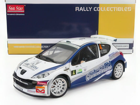 PEUGEOT - 207 S2000 N 4 RALLY CIRCUIT OF IRLAND 2012 C.BREEN - C.ROBERTS - WHITE BLUE/Sun Star 1/18ミニカー TVシリーズ