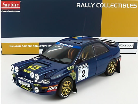 SUBARU インプレッサ 555 ナイトver N2 1994年 ラリーニュージーランド 優勝 C.マクレー D.リンガー ブルー/ Sun Star 1/18 ミニカー
