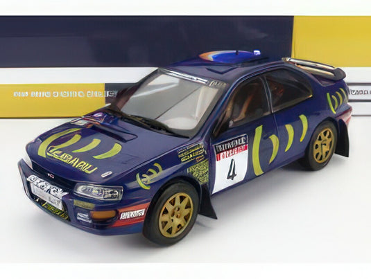 SUBARU インプレッサ 555 N4 1995年 ラリーRAC 優勝 C.マクレー D.リンガー ブルー/ Sun Star 1/18 999台限定ミニカー