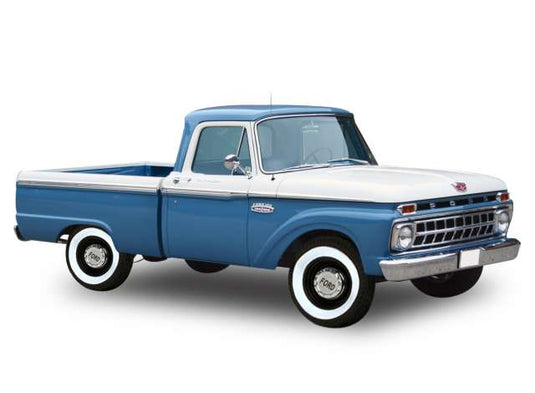 1965 Ford F-100 カスタムキャブ ピックアップ マーリンブルーホワイト/SunStar 1/18ミニカー