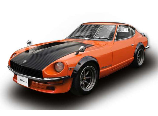 フェアレディ Z S30 オレンジ カーボンボンネット仕様 Datsun 240Z / Sun Star 1/18 ミニカー
