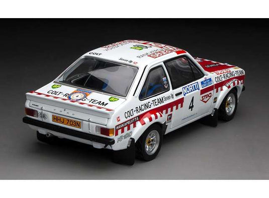 1975 Ford エスコート RS1800 #4 T マキネン H リドン 1000湖ラリー ホワイトレッド/SunStar 1/18ミニカー 996台限定