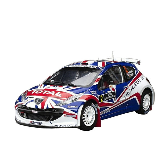Peugeotプジョー 207 S2000 2009 レッド/ブルー/ホワイト No.2 ラリースコットランド Meeke-Nagle / SUNSTAR 1/18 ミニカー