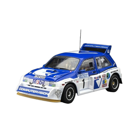MG Metroメトロ 6R4 No.1 1986 マンクスインターナショナルラリー 優勝車 ブルー/ホワイト / SUNSTAR 1/18 ミニカー