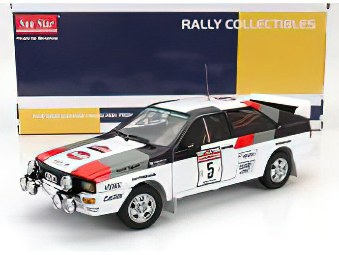 AUDI QUATTRO A2 N 5 RALLY SANREMO 1983 HANNU MIKKOLA ARNE HERTZ WHITE BROWN RED/Sun Star 1/18ミニカー