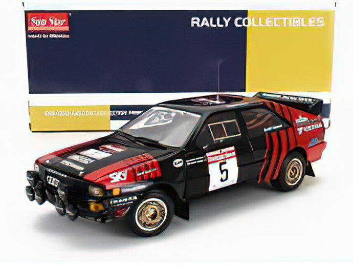 AUDI QUATTRO A2 N 5 4th RALLY CIRCUIT DES ARDENNES 1986 JOHN BOSCH STEVE BOND BLACK RED/Sun Star 1/18ミニカー