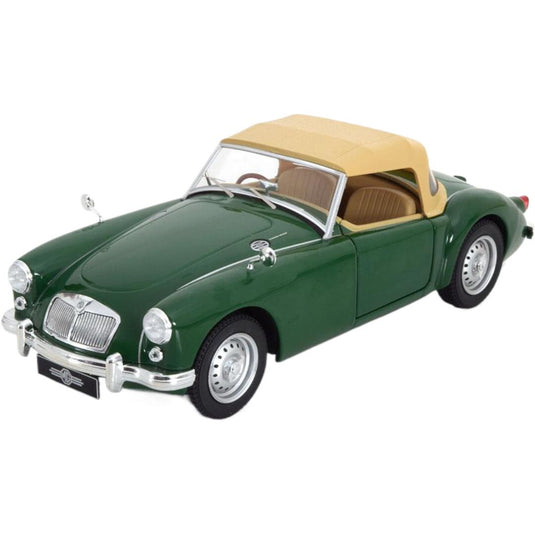 MG A MK1 1959 with Softtopソフトトップ グリーン クリーム / TRIPLE9 1/18 ミニカー
