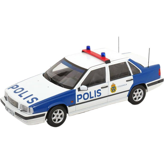 Volvoボルボ 850 1993 Polis Swedenスウェーデン警察 ホワイトブルー / TRIPLE9 1/18 ミニカー