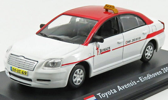 TOYOTAトヨタ AVENSISアベンシス タクシー EINDHOVEN 2003 ホワイト レッド TAXI-COLLECTION-CENTAURIA / EDICOLA 1/43 ミニカー