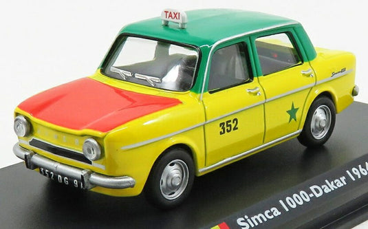 SIMCAシムカ 1000 タクシー DAKAR 1964 イエロー グリーン レッド TAXI-COLLECTION-CENTAURIA / EDICOLA 1/43 ミニカー