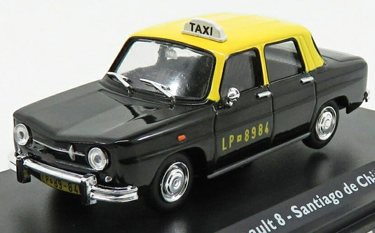 RENAULTルノー 8 タクシー SANTIAGO DE CHILE 1965 ブラック イエロー TAXI-COLLECTION-CENTAURIA / EDICOLA 1/43 ミニカー