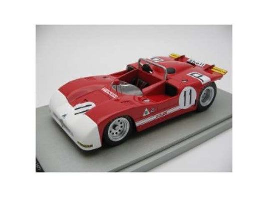 1971 Alfa Romeo T33/3 #11 A. DeAdamich/H. Pescarolo Nurburgring 1000 km, red/white/Tecnomodel 1/18ミニカー