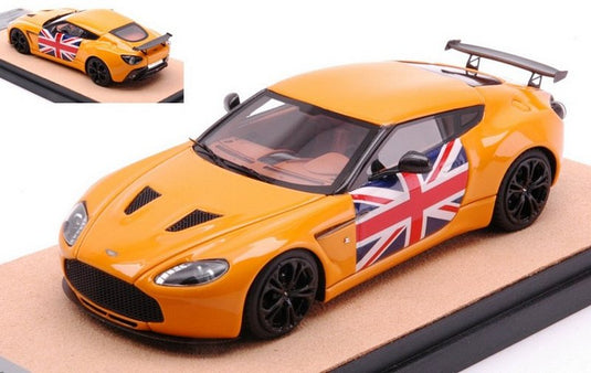 Aston Martinアストンマーティン V12 Zagatoザガート 2012 グロスオレンジ/国旗 限定10台 / Tecno 1/43 ミニカー