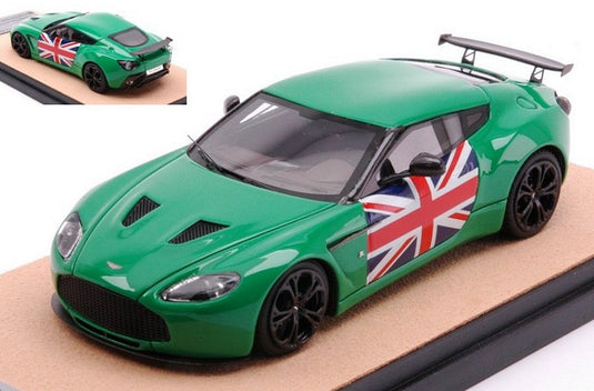 Aston Martinアストンマーティン V12 Zagatoザガート 2012 グリーン/国旗 限定10台 / Tecno 1/43 ミニカー