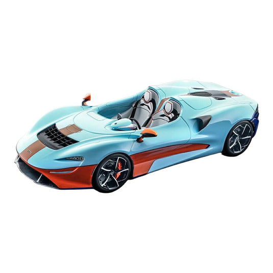 McLarenマクラーレン Elva エルバ Gulfガルフエディション 2020 ライトブルー オレンジ 79台限定 / Tecno 1/18 ミニカー