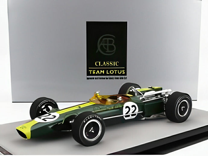 LOTUS F1 43 TEAM LOTUS No.22 モンツァGP 1966 JIM CLARK グリーン/イエロー/ TECNOMODEL 1/18 50台限定ミニカー