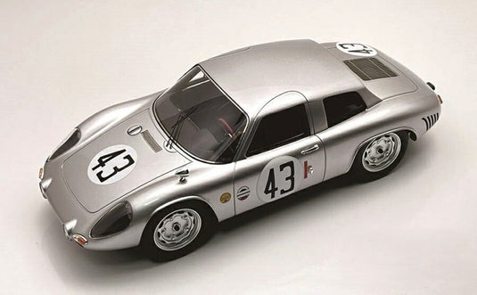 【予約】8-10月以降発売予定PORSCHE 356B CARRERA 2000 GS/GT N 43 12h セブリング 1964 ベン・ポン シルバー / Tecno 1/18 ミニカー