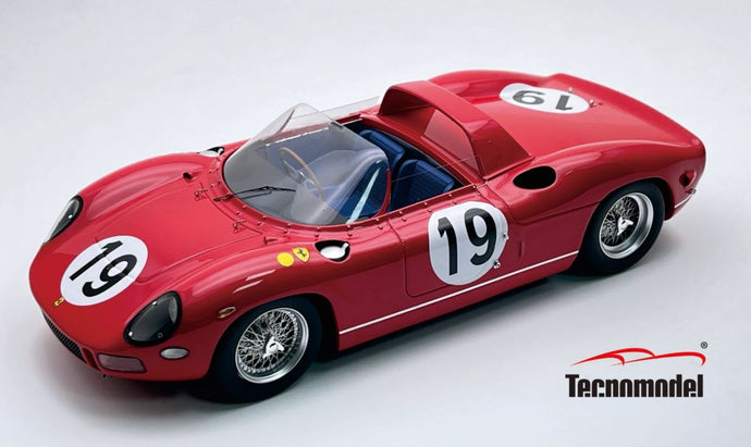 【予約】12月以降発売予定FERRARI 330P 4.0L V12 チーム SEFAC Ferrari SPA 19号車 3位 ルマン24時間 1964 ジョン・サーティース ロレンツォ・バンディーニ レッド/ TECNOMODEL 1/18 ミニカー