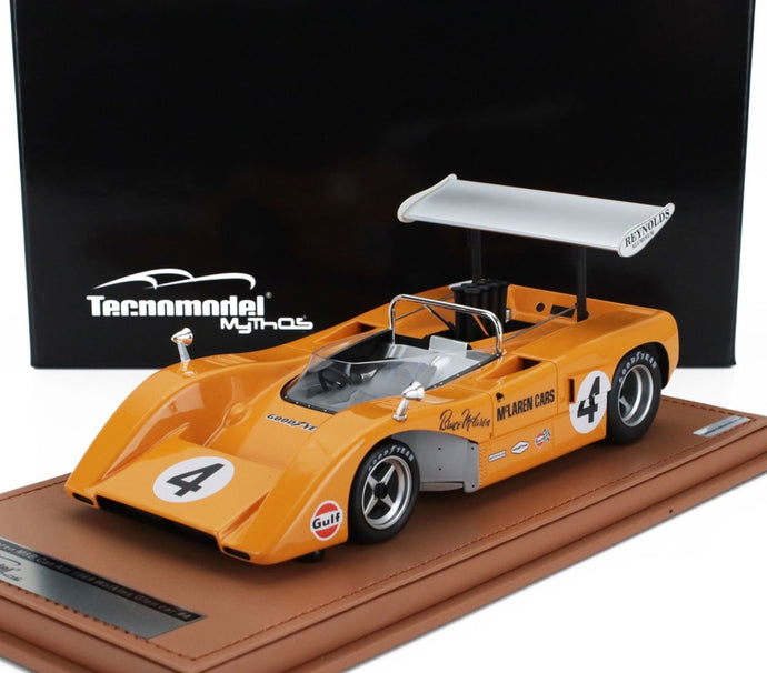McLAREN M8B CANAM N4 ワトキンスグレン優勝 1969 ブルースマクラーレン オレンジ/ Tecno 1/18 140台限定ミニカー